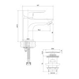 mini: Bateria Umywalkowa Z Korkiem Vero Chrom S951-042 Cersanit (2)