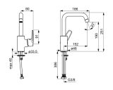 Bateria Umywalkowa Z Obrotową Wylewką Saga Chrom 3907F Oras