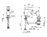 Bateria Umywalkowa Ze Stałą Wylewką Saga Chrom 3904F Oras