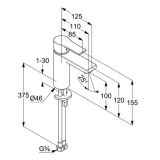 Bateria Umywalkowa Zenta SL Stojąca Chrom 482920565 Kludi