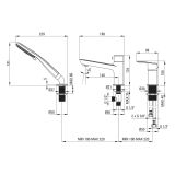 Bateria Wannowa 3-otworowa Arnika Nero BQA_N13M Deante