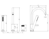 Bateria Wannowa 3-Otworowa Aurevo Złoty Szczotkowany ABAU231221 Avapax