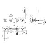 mini: Bateria Wannowa 4-otworowa Silia Hexa Stal Szczotkowana BHS_F18P Deante (3)