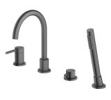 Bateria Wannowa 4-Otworowa Z Zestawem Prysznicowym Fly Gun Metal 03033BN Emporia