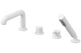 Bateria Wannowa 4-otworowa Z Zestawem Prysznicowym Silia Bianco BQS_A14M Deante