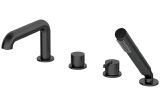 Bateria Wannowa 4-otworowa Z Zestawem Prysznicowym Silia Nero BQS_N14M Deante