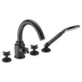 mini: Bateria Wannowa 4-otworowa Z Zestawem Prysznicowym Temisto Nero BQT_N14D Deante (1)