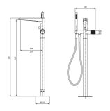Bateria Wannowa Contour Miedz Szczotkowana CT8033CPB Omnires