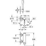 Zestaw Wannowy Essence 33628001 Grohe