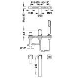 Bateria Wannowa  Loft Stal 20016201AC Tres