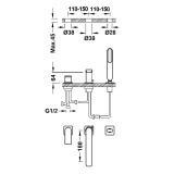 Bateria Wannowa  Loft Chrom 20016203 Tres
