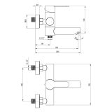Bateria Wannowa Lupo Stal Szczotkowana BLU_F10M Deante