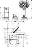 Bateria Wannowa Metropol 32551000 Hansgrohe