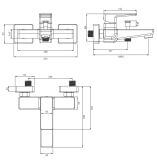 Bateria Wannowa Parma Chrom/Biały PM7430CRB Omnires