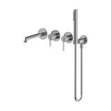 Bateria Wannowa Podtynkowa 4-Otworowa Z Boxem I Zestawem Prysznicowym Ori Nikiel Szczotkowany 08032N Emporia