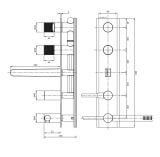 Bateria Wannowa Podtynkowa Chrom Contour CT8037/1CR Omnires