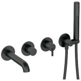 Bateria Wannowa Podtynkowa Z Zestawem Prysznicowym Silia Nero BQS_N18P Deante