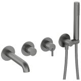Bateria Wannowa Podtynkowa Z Zestawem Prysznicowym Silia Titanium BQS_D18P Deante
