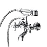 Bateria Wannowa Ścienna Z Zestawem Natryskowym Zaharra Chrom ABZA211121 Avapax