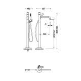 Bateria Wannowa Wolnostojąca Study Biel Matowa 26247006BM Tres