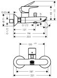 Bateria Wannowa Talis E Czarny Mat 71740670 Hansgrohe