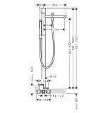 Bateria Wannowa Wolnostojąca Axor Uno 45416000 Hansgrohe