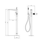 Bateria Wannowa Wolnostojąca Chrom Contour CT8033CR Omnires