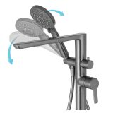 mini: Bateria Wannowa Wolnostojąca Z Zestawem Prysznicowym Arnika Titanium BQA_D17M Deante (2)
