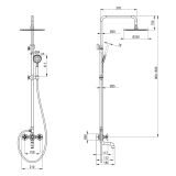 mini: Bateria Wannowa Z Deszczownicą Temisto Mosiądz NAC_M1QT Deante (3)