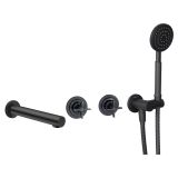 mini: Bateria Wannowa Z Zestawem Prysznicowym Temisto Nero BQT_N18P Deante (1)