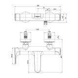 Bateria Wannowo-Prysznicowa Inverto Czarny S951-314 Cersanit