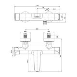 Bateria Wannowo-Prysznicowa Inverto Czarny S951-314 Cersanit