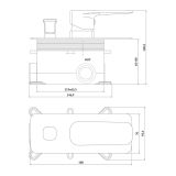 mini: Bateria Wannowo-Prysznicowa Podtynkowa Larga Czarny S951-373 Cersanit (2)