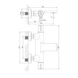 mini: Bateria Wannowo-Prysznicowa Termostatyczna Virgo Czarny S951-562 Cersanit (2)