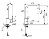 Bateria Zlewozmywakowa Saga Chrom 3931F Oras