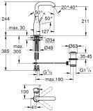 Bateria Umywalkowa Rozmiar L Essence 24174DA1 Grohe