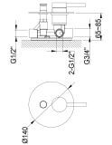 Bateria Wannowa AXEL GOLD QW210AGD Kohlman