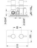 Bateria Wannowa Termostatyczna AXEL GOLD QW433AGD Kohlman