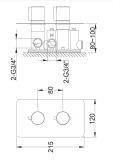 Bateria Wannowa Termostatyczna Experience Black QW433EB Kohlman