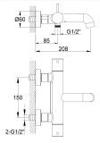 Bateria Wannowa Z Termostatem AXEL QW710A Kohlman