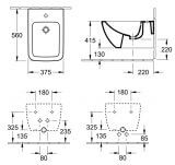 Bidet Wiszący Venticello 37,5x56 Biały 44110001 Villeroy&Boch