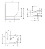 Bidet Wiszący Ottawa Biały 28,5x37 OTTAWABIBP Omnires