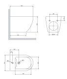 Bidet Wiszący Ottawa Comfort Biały Mat 54x36,5 cm OTTAWACMBIBP Omnires