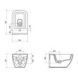 mini: Bidet Zawieszany Virgo Biały K118-001 Cersanit (3)
