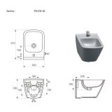mini: Bidet Zawieszany Z Ukrytym Montażem City Biały K35-045 Cersanit (3)