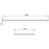 Blat Marmur 100/46/1,5 Czarny Mat 168211 Elita