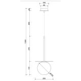 Lampa Wisząca Borra B Czarny BRB122P0 Ummo