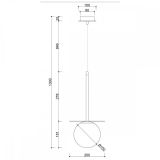 Lampa Wisząca Borra B Czarny BRB122PS0 Ummo