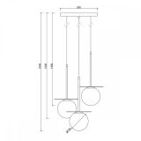 Lampa Wisząca Borra B Czarny BRB322P3 Ummo