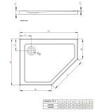 Brodzik Doros Pt E Antracyt 100x80 SDRPT1080-01-64SR Radaway